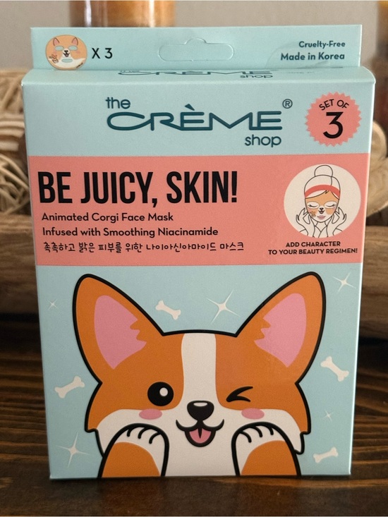 The Creme Shop Other - The Crème shop Be Juicy, Skin! Animated Corgi Face Mask (set3)